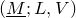 left parenthesis upper M underbar semicolon upper L comma upper V right parenthesis