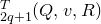 script s Subscript 2 q plus 1 Superscript upper T Baseline left parenthesis upper Q comma v comma upper R right parenthesis