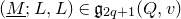 left parenthesis upper M underbar semicolon upper L comma upper L right parenthesis element of German g Subscript 2 q plus 1 Baseline left parenthesis upper Q comma v right parenthesis