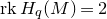 normal r normal k upper H Subscript q Baseline left parenthesis upper M right parenthesis equals 2