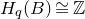 upper H Subscript q Baseline left parenthesis upper B right parenthesis approximately equals double struck upper Z