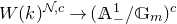 upper W left parenthesis k right parenthesis Superscript script upper N comma c Baseline right arrow left parenthesis double struck upper A Subscript minus Superscript 1 Baseline divided by double struck upper G Subscript m Baseline right parenthesis Superscript c