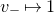 v Subscript minus Baseline right arrow from bar 1