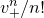 v Subscript plus Superscript n Baseline divided by n factorial