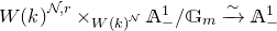 upper W left parenthesis k right parenthesis Superscript script upper N comma r Baseline times Subscript upper W left parenthesis k right parenthesis Sub Superscript script upper N Baseline double struck upper A Subscript minus Superscript 1 Baseline divided by double struck upper G Subscript m Baseline ModifyingAbove right arrow With tilde double struck upper A Subscript minus Superscript 1