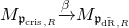upper M Subscript German p Sub Subscript normal c normal r normal i normal s comma upper R Baseline right arrow Overscript beta Endscripts upper M Subscript German p Sub Subscript ModifyingAbove normal d normal upper R With bar comma upper R