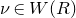 nu element of upper W left parenthesis upper R right parenthesis