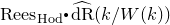 Rees Subscript Hod Sub Superscript bullet Baseline ModifyingAbove normal d normal upper R With caret left parenthesis k divided by upper W left parenthesis k right parenthesis right parenthesis