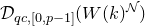 script upper D Subscript q c comma left bracket 0 comma p minus 1 right bracket Baseline left parenthesis upper W left parenthesis k right parenthesis Superscript script upper N Baseline right parenthesis