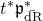 t Superscript asterisk Baseline German p Subscript ModifyingAbove normal d normal upper R With bar Superscript asterisk