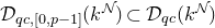 script upper D Subscript q c comma left bracket 0 comma p minus 1 right bracket Baseline left parenthesis k Superscript script upper N Baseline right parenthesis subset of script upper D Subscript q c Baseline left parenthesis k Superscript script upper N Baseline right parenthesis