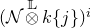 left parenthesis script upper N circled times Overscript double struck upper L Endscripts k left brace j right brace right parenthesis Superscript i