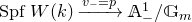 upper S p f upper W left parenthesis k right parenthesis right arrow Overscript v Subscript minus Baseline equals p Endscripts double struck upper A Subscript minus Superscript 1 Baseline divided by double struck upper G Subscript m
