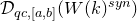 script upper D Subscript q c comma left bracket a comma b right bracket Baseline left parenthesis upper W left parenthesis k right parenthesis Superscript s y n Baseline right parenthesis