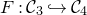 upper F colon script upper C 3 right arrow with hook script upper C 4