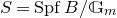 upper S equals upper S p f upper B divided by double struck upper G Subscript m