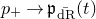 p Subscript plus Baseline right arrow German p Subscript ModifyingAbove normal d normal upper R With bar Baseline left parenthesis t right parenthesis