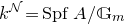 k Superscript script upper N Baseline equals upper S p f upper A divided by double struck upper G Subscript m