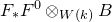 upper F Subscript asterisk Baseline upper F Superscript 0 circled times Subscript upper W left parenthesis k right parenthesis Baseline upper B
