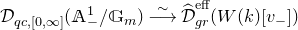 script upper D Subscript q c comma left bracket 0 comma normal infinity right bracket Baseline left parenthesis double struck upper A Subscript minus Superscript 1 Baseline divided by double struck upper G Subscript m Baseline right parenthesis ModifyingAbove long right arrow With tilde ModifyingAbove script upper D With caret Subscript g r Superscript eff Baseline left parenthesis upper W left parenthesis k right parenthesis left bracket v Subscript minus Baseline right bracket right parenthesis