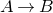 upper A right arrow upper B