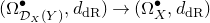 left parenthesis normal upper Omega Subscript script upper D Sub Subscript upper X Subscript left parenthesis upper Y right parenthesis Superscript bullet Baseline comma d Subscript normal d normal upper R Baseline right parenthesis right arrow left parenthesis normal upper Omega Subscript upper X Superscript bullet Baseline comma d Subscript normal d normal upper R Baseline right parenthesis