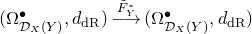 left parenthesis normal upper Omega Subscript script upper D Sub Subscript upper X Subscript left parenthesis upper Y right parenthesis Superscript bullet Baseline comma d Subscript normal d normal upper R Baseline right parenthesis long right arrow Overscript upper F overtilde Subscript upper Y Superscript asterisk Baseline Endscripts left parenthesis normal upper Omega Subscript script upper D Sub Subscript upper X Subscript left parenthesis upper Y right parenthesis Superscript bullet Baseline comma d Subscript normal d normal upper R Baseline right parenthesis