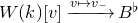 upper W left parenthesis k right parenthesis left bracket v right bracket right arrow Overscript v right arrow from bar v Subscript minus Baseline Endscripts upper B Superscript normal ♭