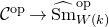 script upper C Superscript op Baseline right arrow ModifyingAbove normal upper S normal m With caret Subscript upper W left parenthesis k right parenthesis Superscript op