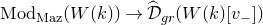 normal upper M normal o normal d Subscript normal upper M normal a normal z Baseline left parenthesis upper W left parenthesis k right parenthesis right parenthesis right arrow ModifyingAbove script upper D With caret Subscript g r Baseline left parenthesis upper W left parenthesis k right parenthesis left bracket v Subscript minus Baseline right bracket right parenthesis