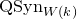 QSyn Subscript upper W left parenthesis k right parenthesis
