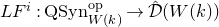 upper L upper F Superscript i Baseline colon QSyn Subscript upper W left parenthesis k right parenthesis Superscript op Baseline right arrow ModifyingAbove script upper D With caret left parenthesis upper W left parenthesis k right parenthesis right parenthesis