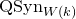 QSyn Subscript upper W left parenthesis k right parenthesis