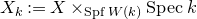 upper X Subscript k Baseline colon equals upper X times Subscript upper S p f upper W left parenthesis k right parenthesis Baseline upper S p e c k