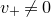 v Subscript plus Baseline not equals 0