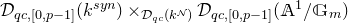 script upper D Subscript q c comma left bracket 0 comma p minus 1 right bracket Baseline left parenthesis k Superscript s y n Baseline right parenthesis times Subscript script upper D Sub Subscript q c Subscript left parenthesis k Sub Superscript script upper N Subscript right parenthesis Baseline script upper D Subscript q c comma left bracket 0 comma p minus 1 right bracket Baseline left parenthesis double struck upper A Superscript 1 Baseline divided by double struck upper G Subscript m Baseline right parenthesis