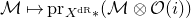 script upper M right arrow from bar normal p normal r Subscript upper X Sub Superscript normal d normal upper R asterisk Baseline left parenthesis script upper M circled times script upper O left parenthesis i right parenthesis right parenthesis