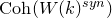upper C o h left parenthesis upper W left parenthesis k right parenthesis Superscript s y n Baseline right parenthesis