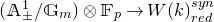 This expression defines a mathematical morphism (or structural map) relating a reduced characteristic-p geometry to a synthetic stack structure over the ring of Witt vectors.