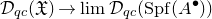 script upper D Subscript q c Baseline left parenthesis German upper X right parenthesis right arrow limit script upper D Subscript q c Baseline left parenthesis upper S p f left parenthesis upper A Superscript bullet Baseline right parenthesis right parenthesis