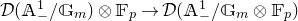 script upper D left parenthesis double struck upper A Subscript minus Superscript 1 Baseline divided by double struck upper G Subscript m Baseline right parenthesis circled times double struck upper F Subscript p Baseline right arrow script upper D left parenthesis double struck upper A Subscript minus Superscript 1 Baseline divided by double struck upper G Subscript m Baseline circled times double struck upper F Subscript p Baseline right parenthesis