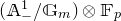 left parenthesis double struck upper A Subscript minus Superscript 1 Baseline divided by double struck upper G Subscript m Baseline right parenthesis circled times double struck upper F Subscript p