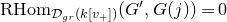 normal upper R normal upper H normal o normal m Subscript script upper D Sub Subscript g r Subscript left parenthesis k left bracket v Sub Subscript plus Subscript right bracket right parenthesis Baseline left parenthesis upper G prime comma upper G left parenthesis j right parenthesis right parenthesis equals 0