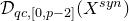 script upper D Subscript q c comma left bracket 0 comma p minus 2 right bracket Baseline left parenthesis upper X Superscript s y n Baseline right parenthesis