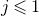 j less than or slanted equals 1