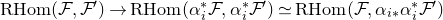 normal upper R normal upper H normal o normal m left parenthesis script upper F comma script upper F Superscript prime Baseline right parenthesis right arrow normal upper R normal upper H normal o normal m left parenthesis alpha Subscript i Superscript asterisk Baseline script upper F comma alpha Subscript i Superscript asterisk Baseline script upper F Superscript prime Baseline right parenthesis asymptotically equals normal upper R normal upper H normal o normal m left parenthesis script upper F comma alpha Subscript i asterisk Baseline alpha Subscript i Superscript asterisk Baseline script upper F Superscript prime Baseline right parenthesis