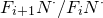 upper F Subscript i plus 1 Baseline upper N Superscript dot divided by upper F Subscript i Baseline upper N Superscript dot