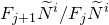 upper F Subscript j plus 1 Baseline upper N overtilde Superscript i divided by upper F Subscript j Baseline upper N overtilde Superscript i