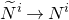 upper N overtilde Superscript i Baseline right arrow upper N Superscript i