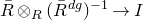 upper R overbar circled times Subscript upper R Baseline left parenthesis upper R overbar Superscript d g Baseline right parenthesis Superscript negative 1 Baseline right arrow upper I